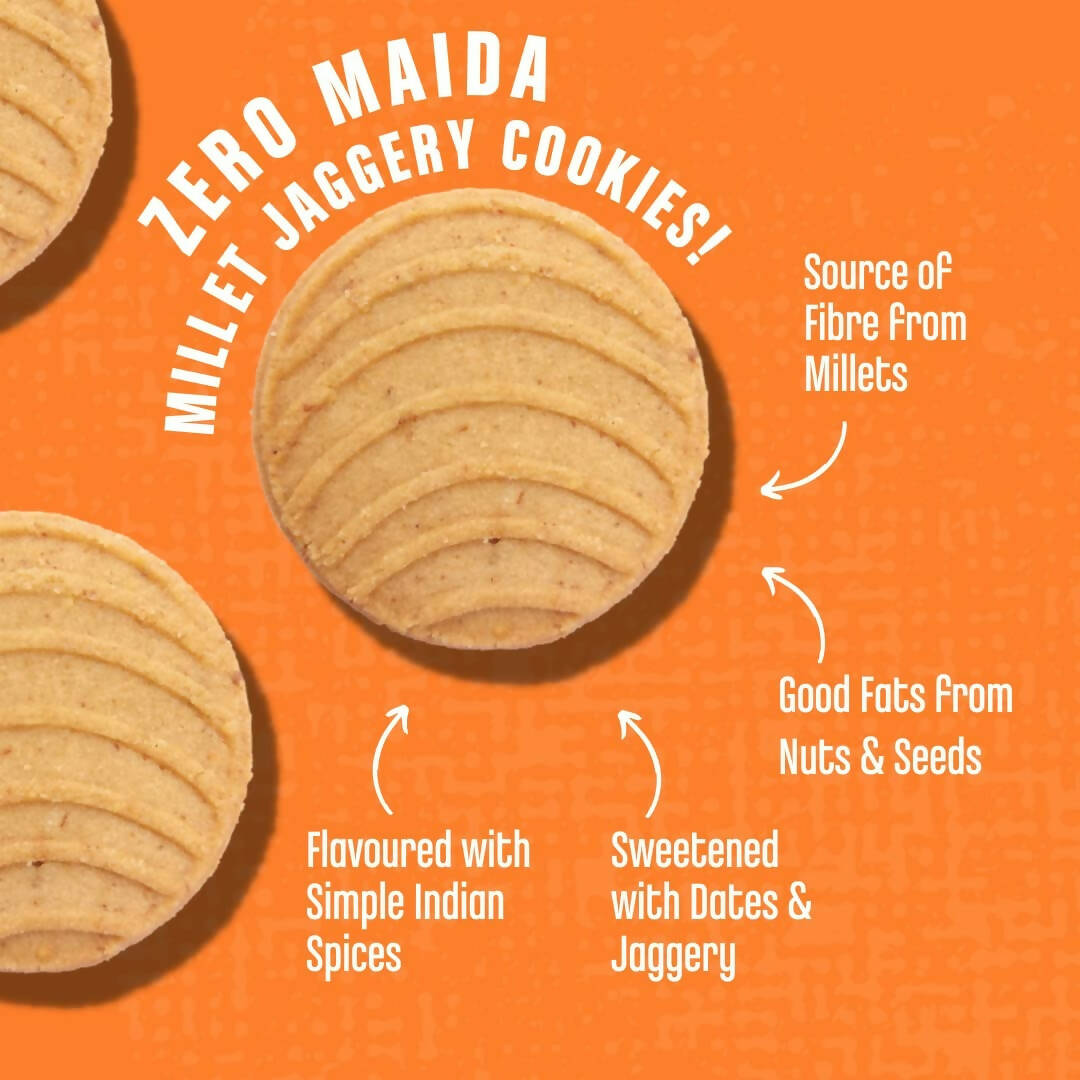 Early Foods Jowar Almond Jaggery Millet Cookies - Distacart