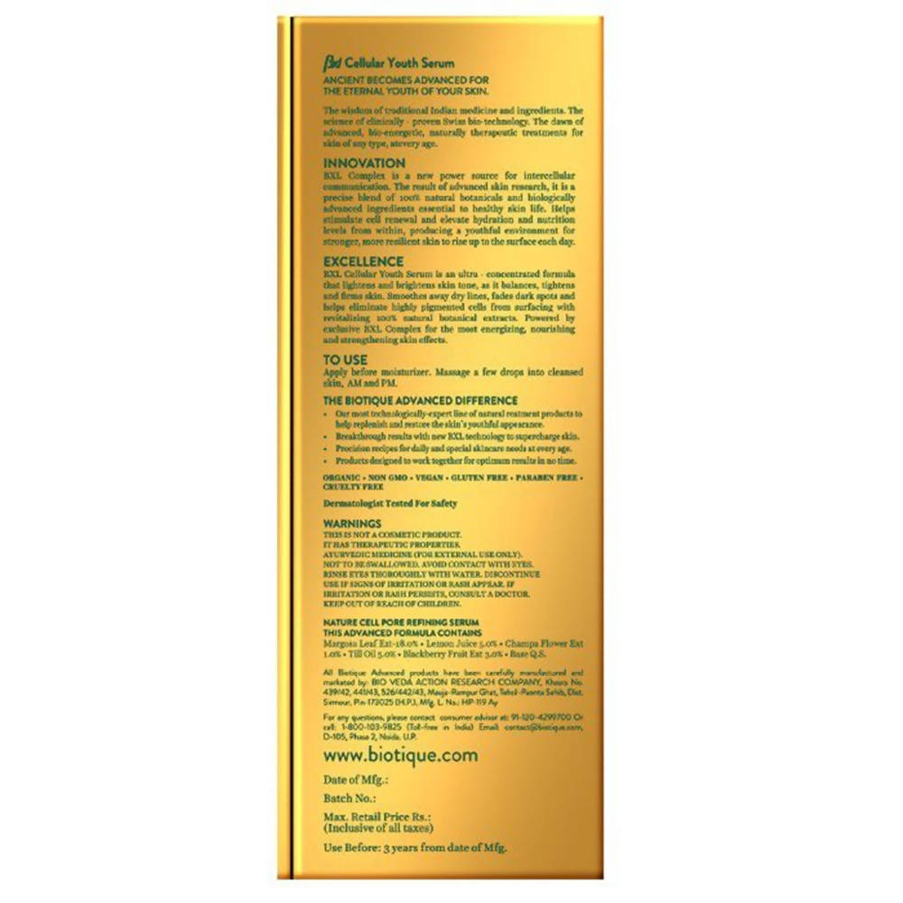 Biotique Advanced Organics Anti-Age BXL Cellular Youth Serum