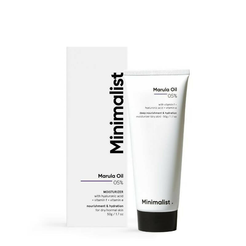 Minimalist 5% Marula Oil Moisturizer With Hyaluronic Acid & Vitamin F & E - Distacart
