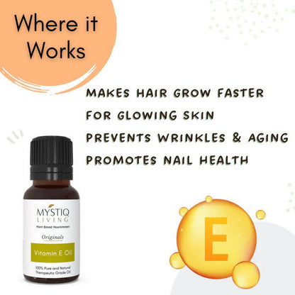 Mystiq Living Originals Vitamin E Oil - Distacart