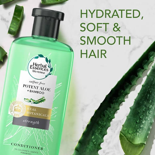 Herbal Essences Sulfate Free potent Aloe +Bamboo Real Botanicals Strength Conditioner Online