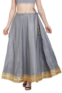 Thumbnail for Asmaani Grey Color Maxi Skirt