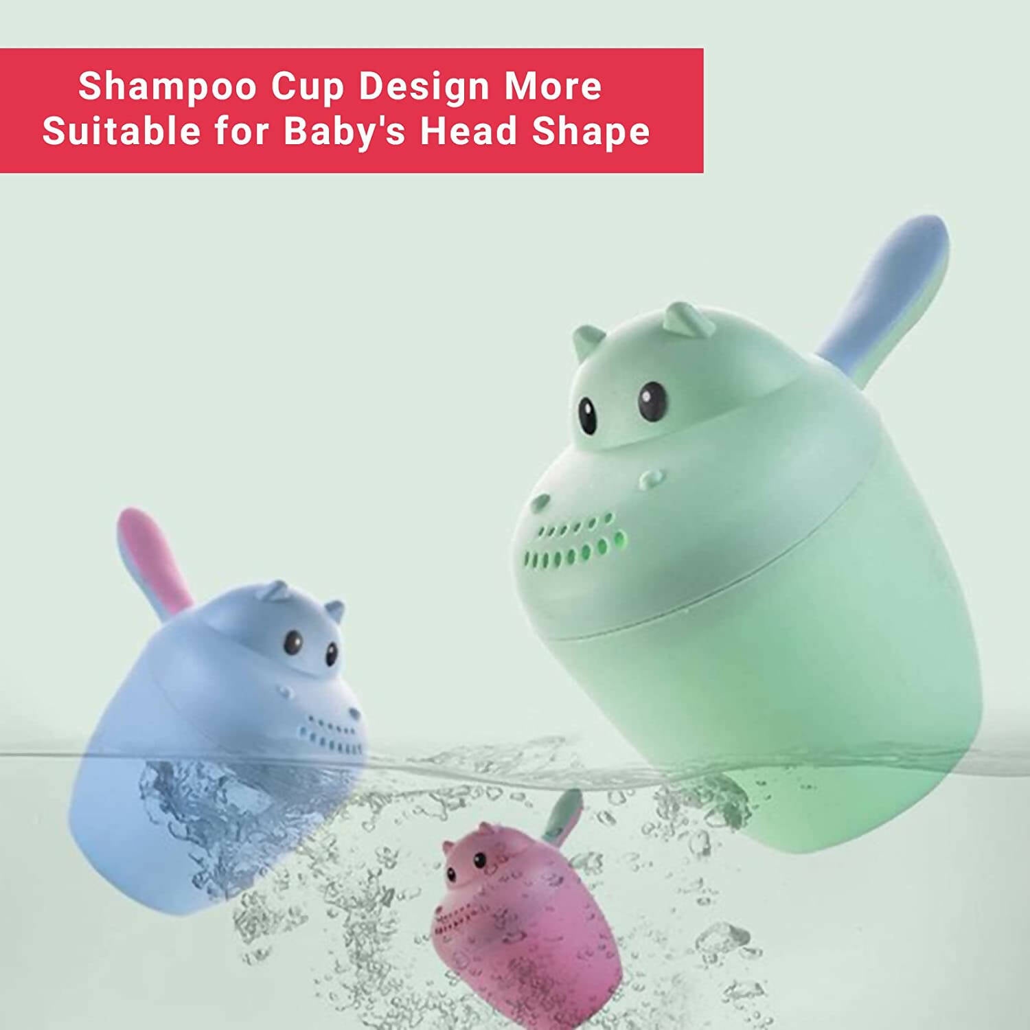 Safe-O-Kid Hair Washing Mug, Baby Shampoo Cup, Baby Shower, Baby Bath Tumbler/Rainer, Pink - Distacart