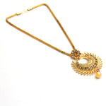 Thumbnail for Mominos Fashion Johar Kamal Gold-Plated Brass Finish Long Necklace For Women (Golden) - Distacart