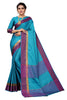Vamika Ethnic Fire Rama Green Cotton Silk Saree - Distacart