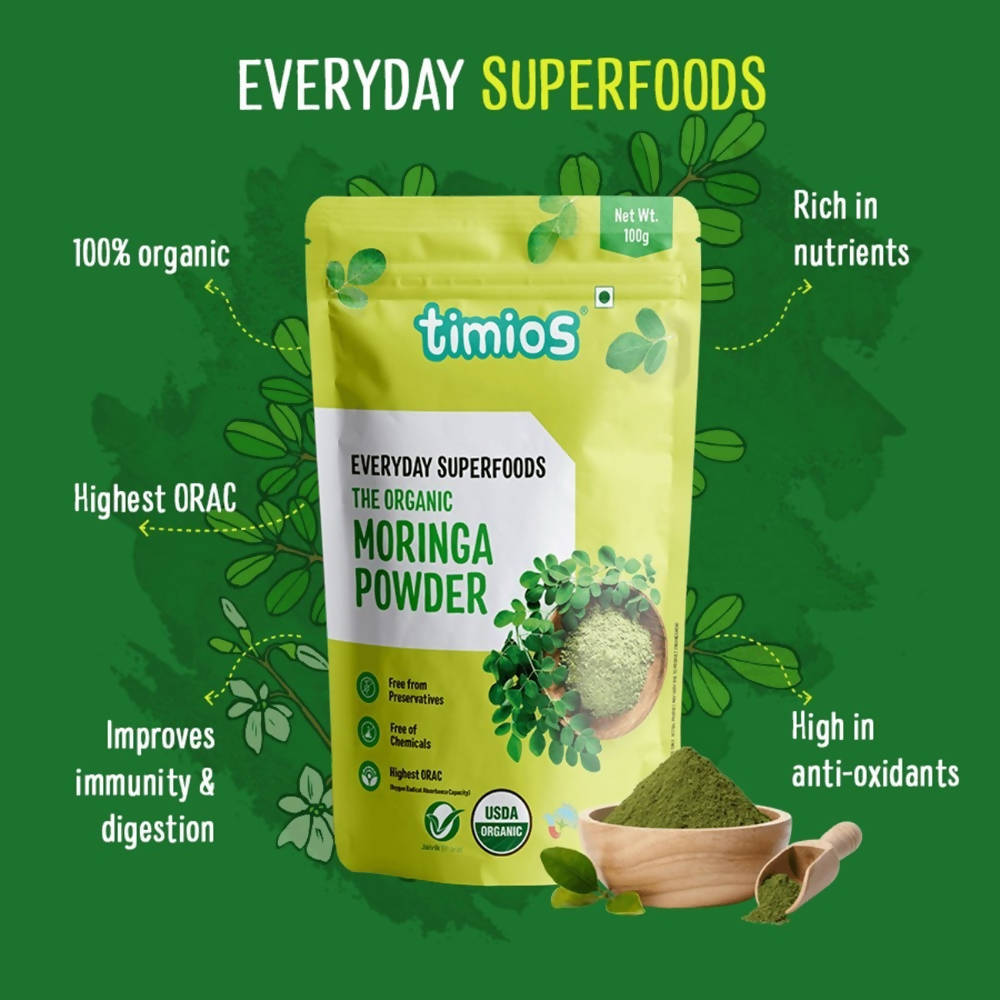 Timios Everyday Superfoods The Organic Moringa Powder - Distacart