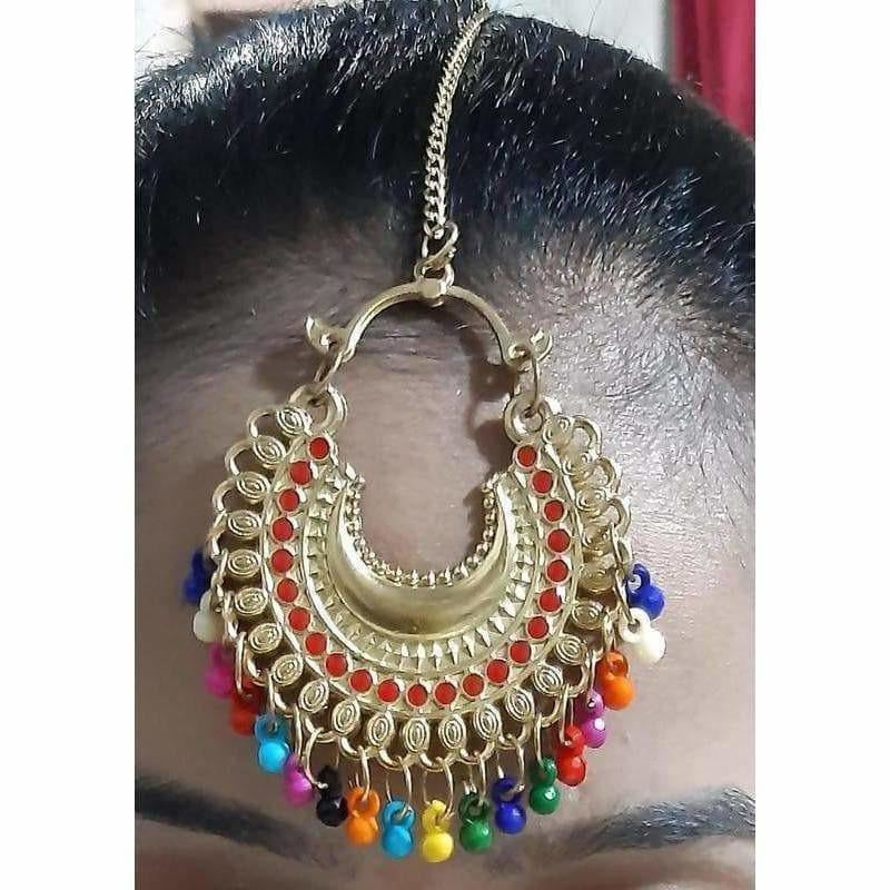 Multicolor Maang Tikka For Weddings
