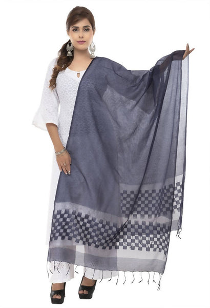 Mominos Fashion Navy Blue Buta Cut Dupatta