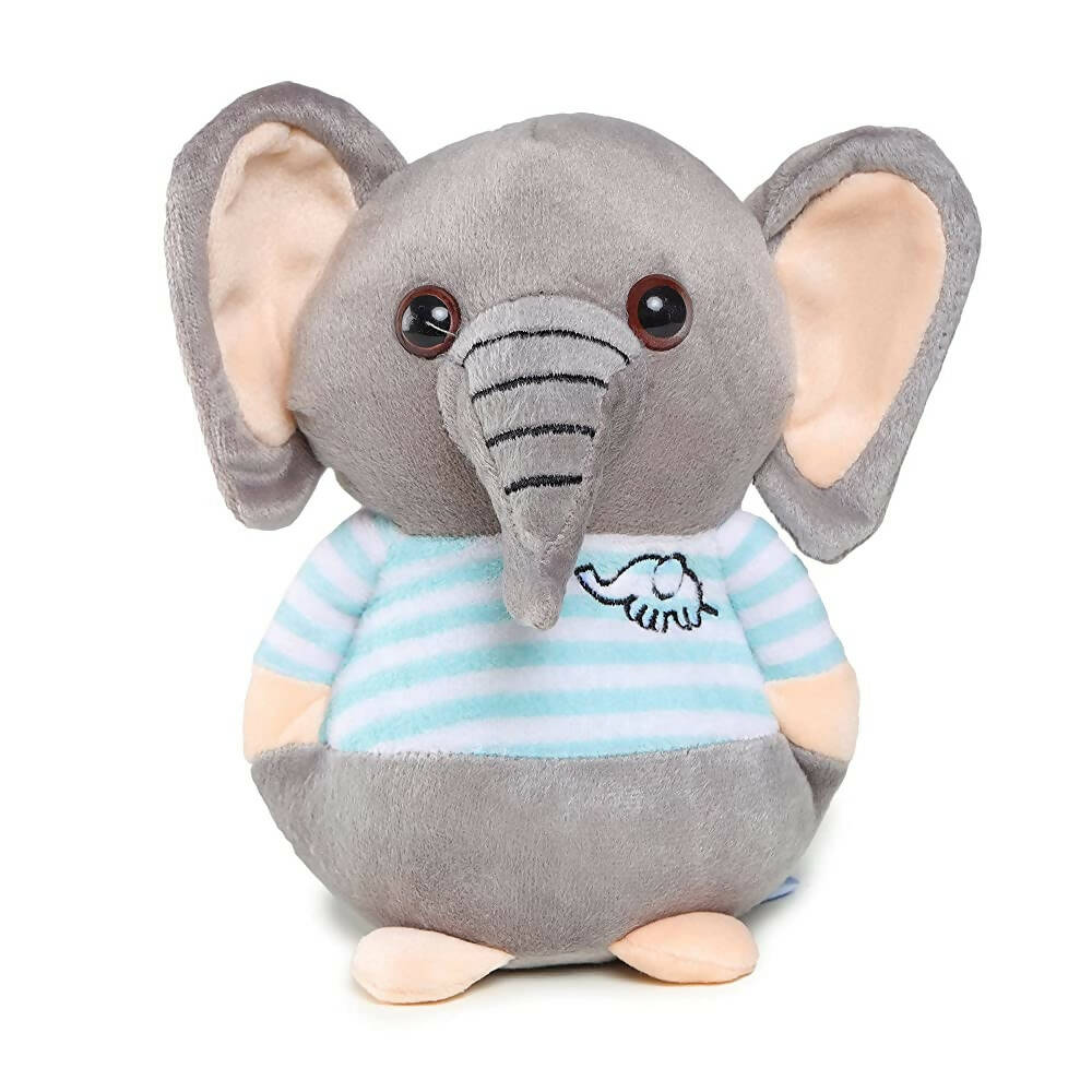 Webby Soft Animal Plush Elephant Toy 20cm-Blue - Distacart