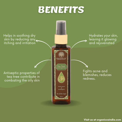 Organicos Tea Tree Facial Tonic Mist - Distacart
