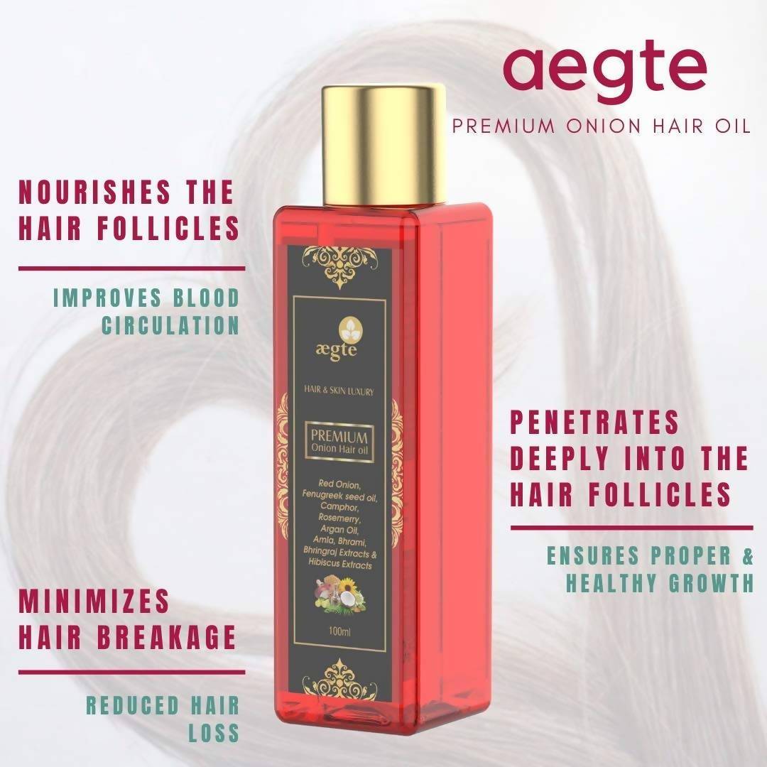 Aegte Premium Onion Hair Oil And Complete Hair Defense Shampoo online