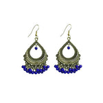 Thumbnail for Tiaraa Blue Beads Polki Earrings For Women - Distacart