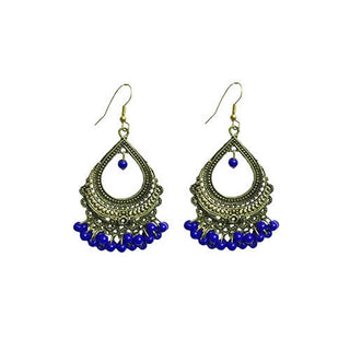 Tiaraa Blue Beads Polki Earrings For Women - Distacart