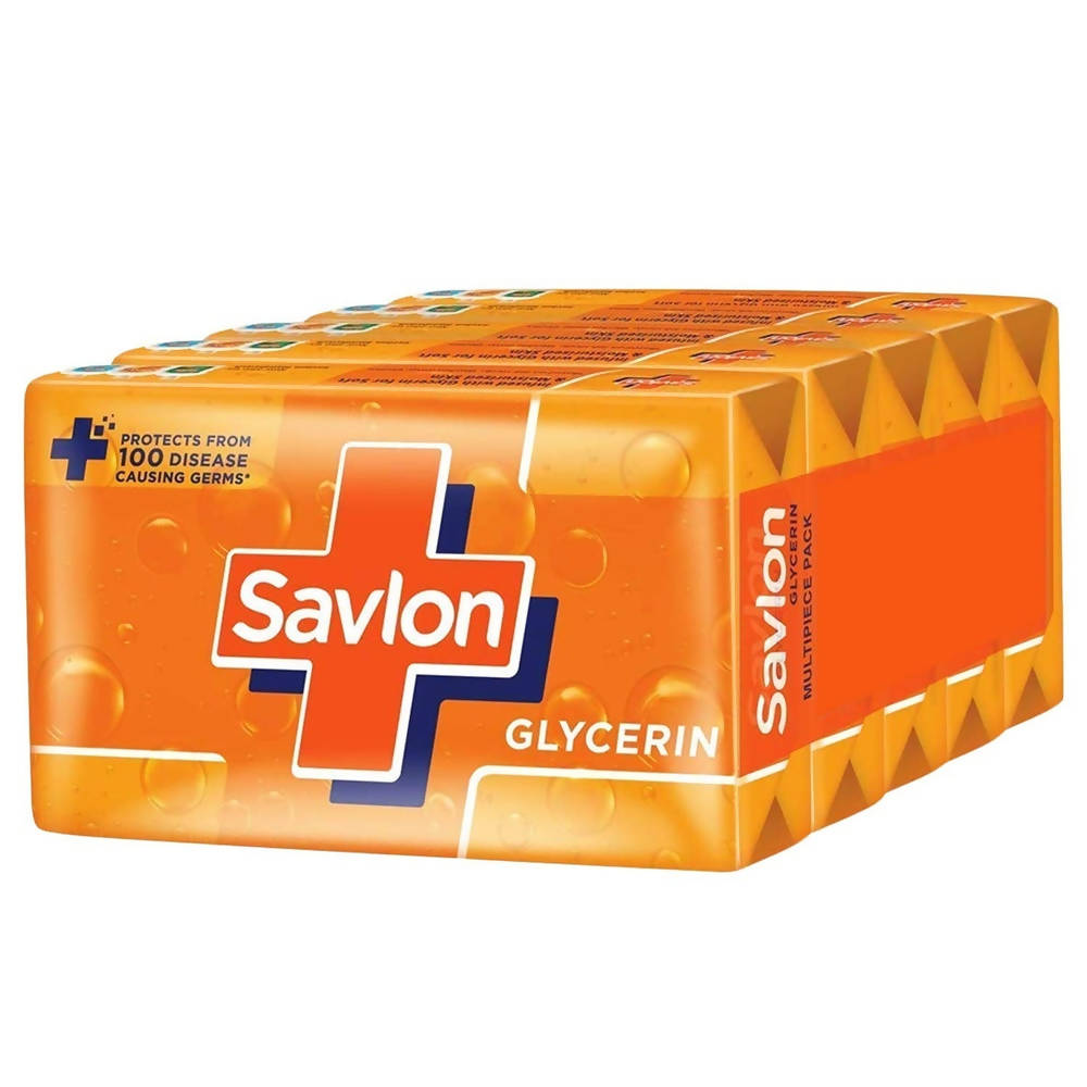 Savlon Glycerin Bathing Soap Bar - Pack of 5 / 125 GM