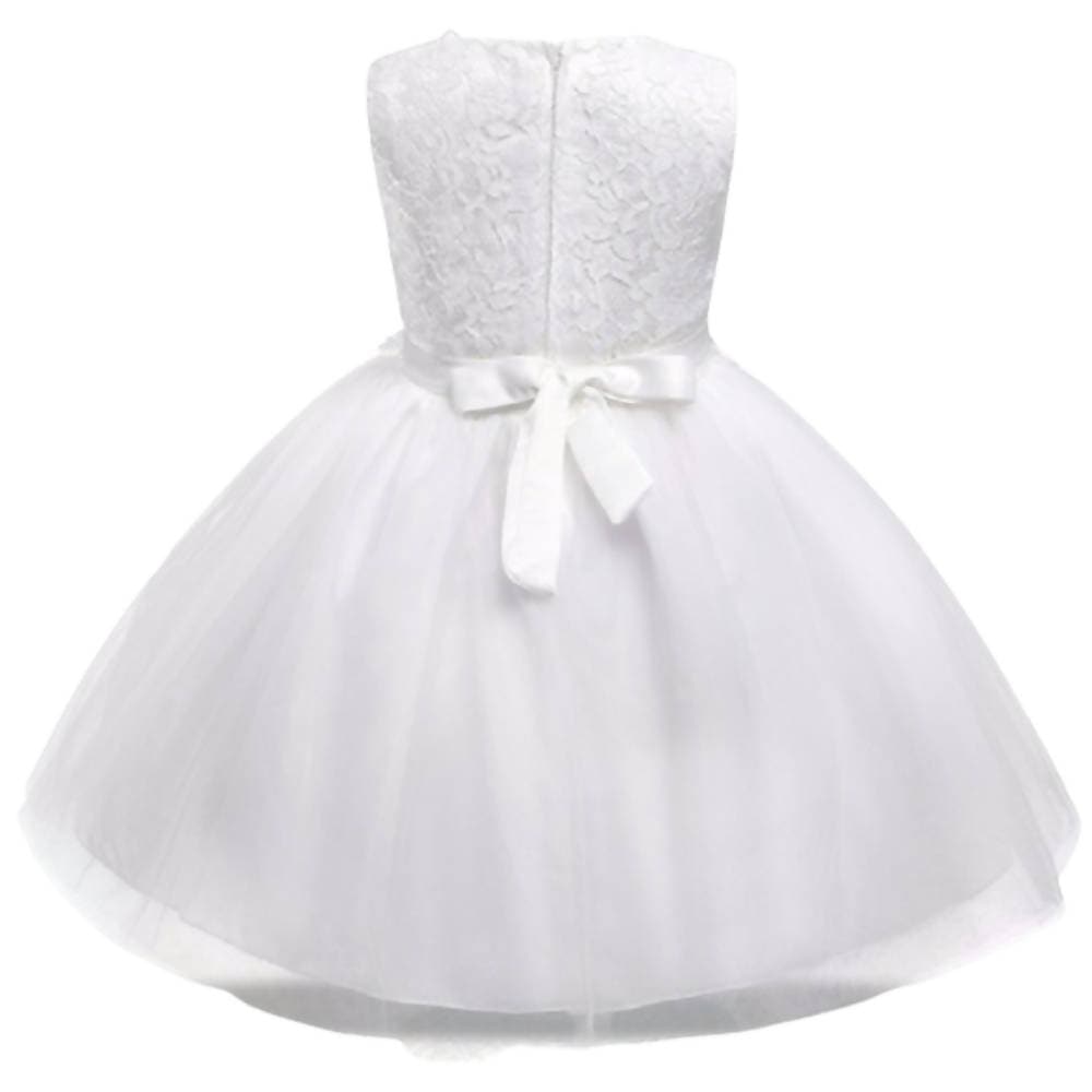 Asmaani Baby Girl's White Colour Satin A-Line Maxi Full Length Dress (AS-DRESS_22091) - Distacart
