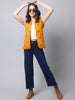 Even Apparels Yellow Viscose Rayon Open Front Waistcoat - Distacart