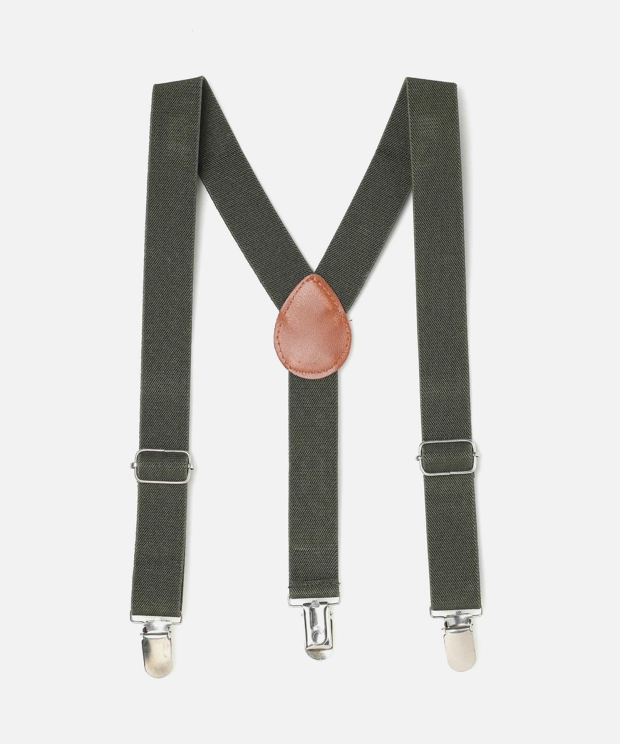 Manet Boys Solid Suspenders - Bottle Green - Distacart