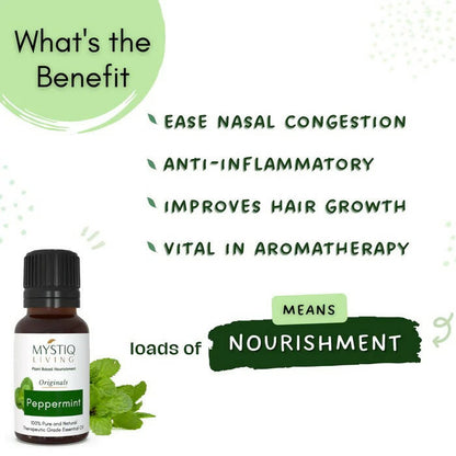 Mystiq Living Originals Peppermint Essential Oil - Distacart