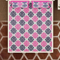 Thumbnail for Vamika Printed Cotton White & Pink Flower Design Bedsheet With Pillow Covers (LEOC_PPNKC_P) - Distacart