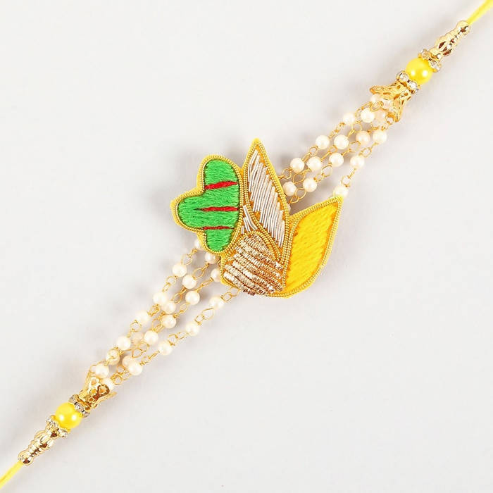 Meenakari Glimming Rakhi & Cadbury Silk Chocolates - Distacart