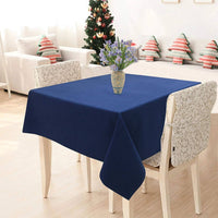 Thumbnail for Airwill 100% Cotton Solid Pattern 2 Seater Square Table Cover - Blue - Distacart