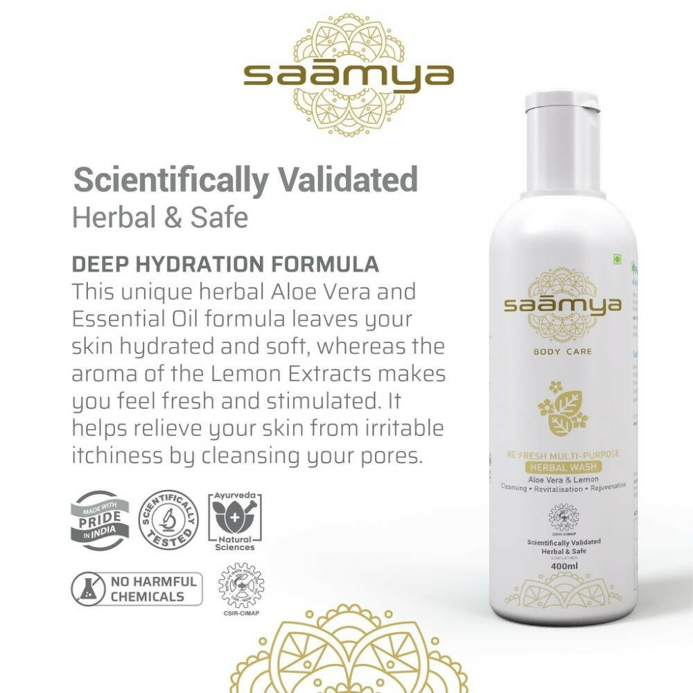 Saamya ReFresh Herbal Face & Body Wash - Distacart