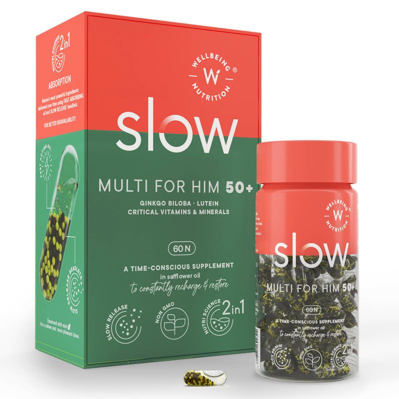 Wellbeing Nutrition Slow | Multivitamin for Him 50+ Capsules - Distacart