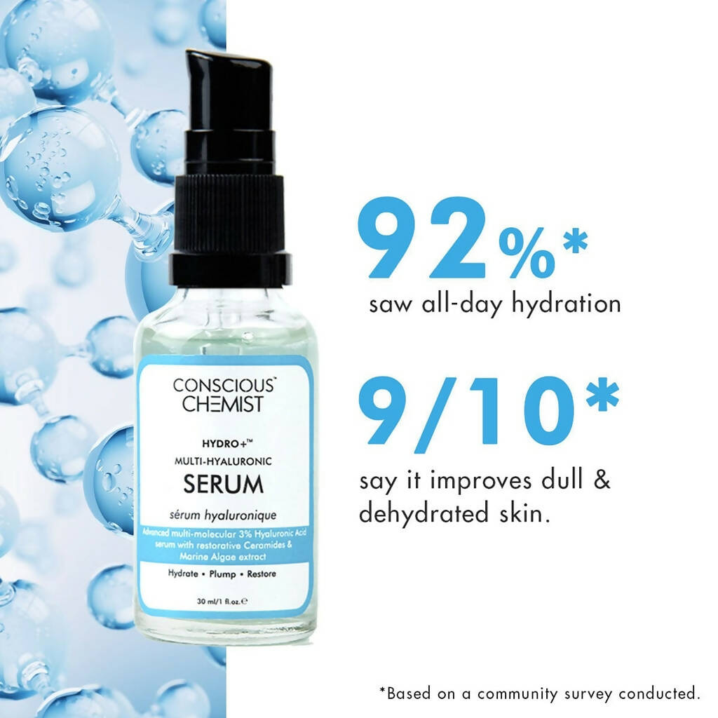 Conscious Chemist Hydro+ Multi-Hyaluronic Serum - Distacart