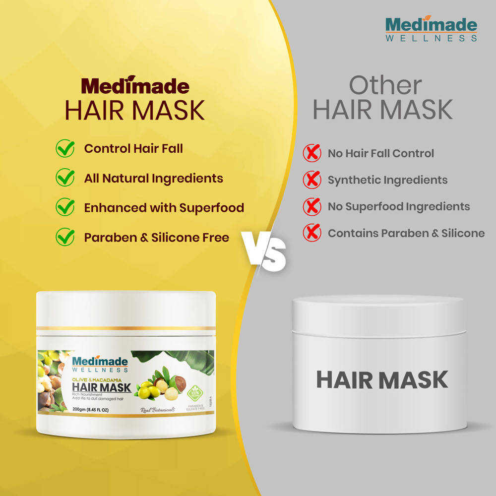 Medimade Wellness Olive & Macadamia Hair Mask - Distacart