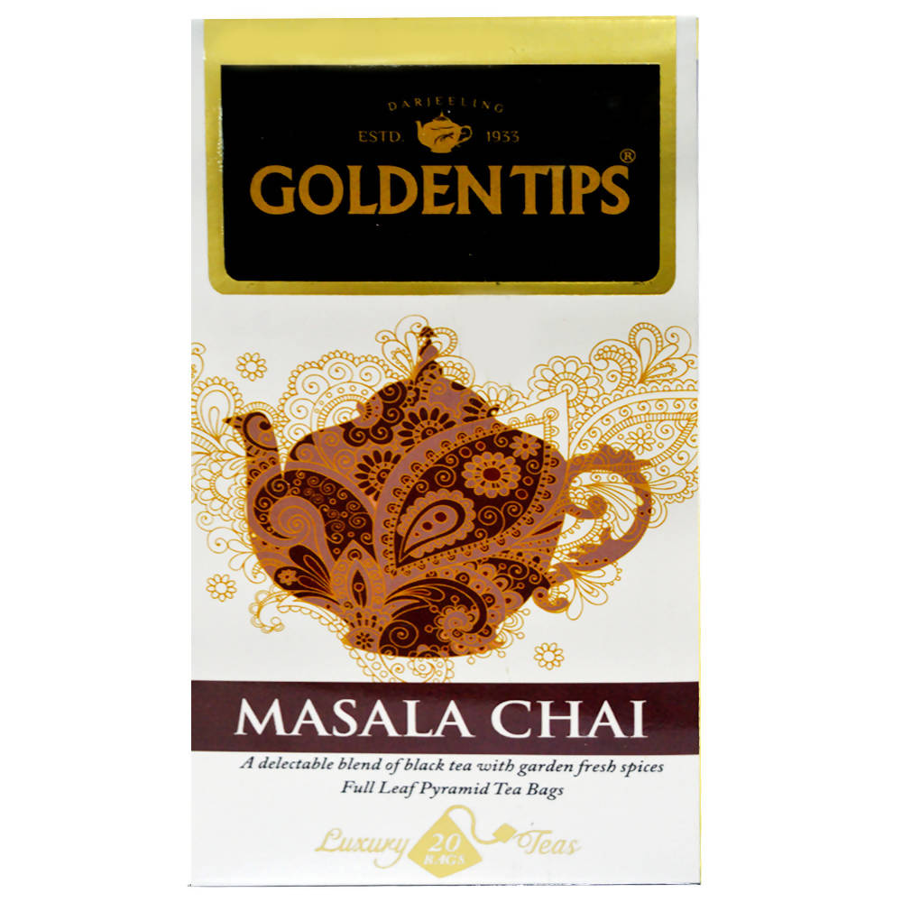 Golden Tips Masala Chai Full Leaf Pyramid Tea Bags - Distacart