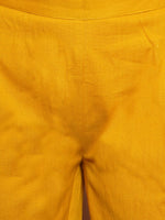 Thumbnail for Women Republic Mustard Cotton Kurta Set - Distacart