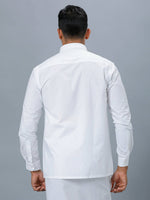 Thumbnail for Ramraj Cotton Mens Full Sleeve Formal Poly Cotton White Shirt - Distacart