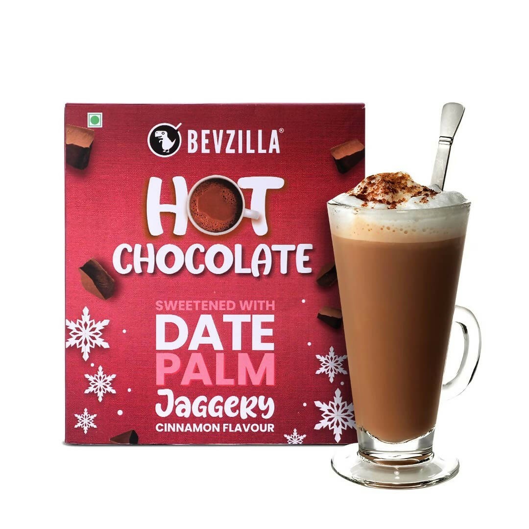 Bevzilla Hot Chocolate Powder (Cinnamon) Drink Powder With Organic Date Palm Jaggery - Distacart