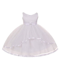 Thumbnail for Asmaani Baby Girl's White Satin A-Line Maxi Full Length Dress (AS-DRESS_22163) - Distacart