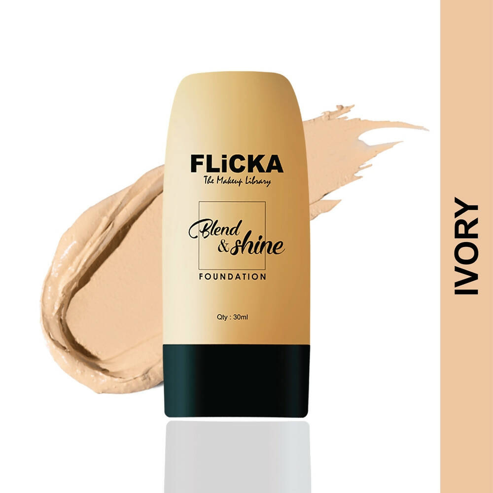Flicka Blend & Shine Foundation - Ivory - Distacart