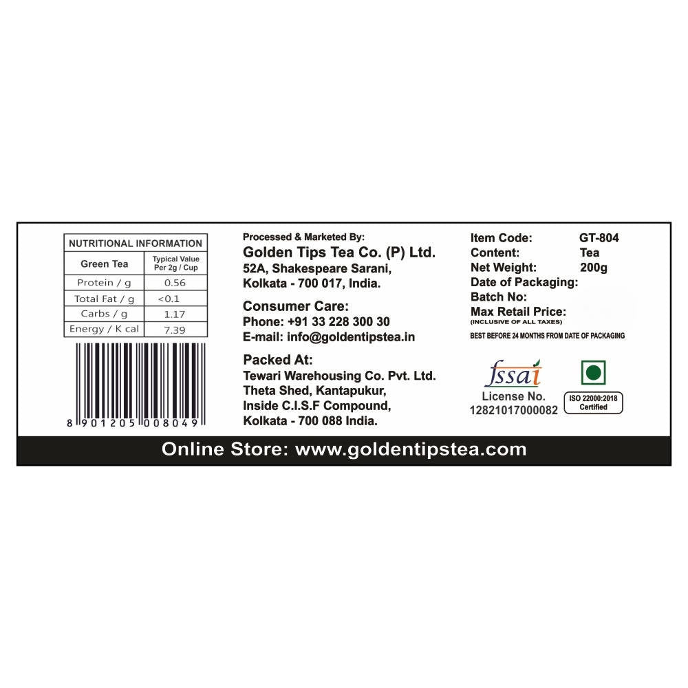 Golden Tips Green Tea - Tea Bags - Distacart