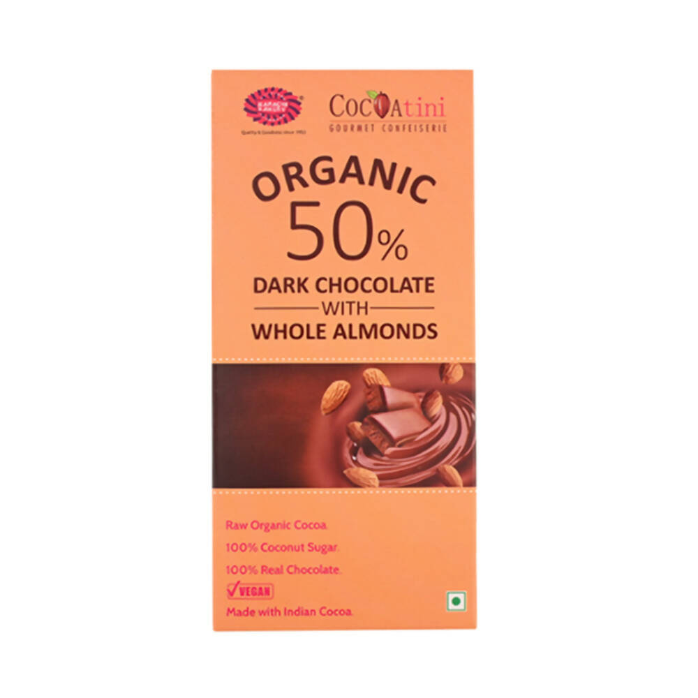 Cocoatini Organic 50% Dark Chocolate With Whole Almonds - Distacart