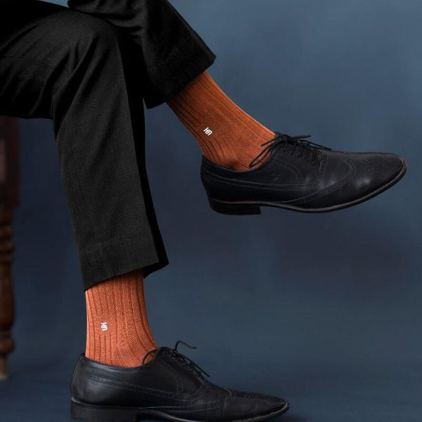 Socksoho Luxury Men Socks Resilient Brown Edition