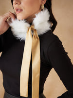 Thumbnail for InWeave Women's Pure White Fur Neckpiece - Distacart
