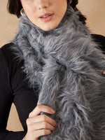 Thumbnail for InWeave Women's Light Grey Faux Fur Neck Warmer - Distacart