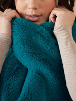 Thumbnail for InWeave Women's Cyan Blue Faux Fur Neck Warmer - Distacart