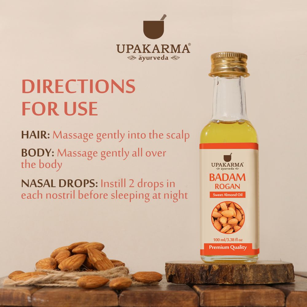 Upakarma Ayurveda Badam Rogan Sweet Almond Oil - Distacart