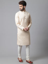 Thumbnail for Even Apparels Brown Pure Cotton Kurta With Band Collar - Distacart