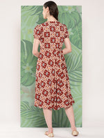 Thumbnail for InWeave Women's Maroon Square Dress - Distacart