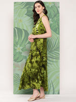Thumbnail for InWeave Women's Green Tie And Die Dress - Distacart