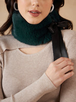 Thumbnail for InWeave Women's Dark Teal Fur Neckpiece - Distacart