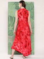 Thumbnail for InWeave Women's Red Tie And Die Dress - Distacart