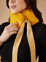 Thumbnail for InWeave Women's Yellow Fur Neckpiece - Distacart