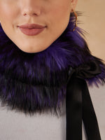 Thumbnail for InWeave Women's Purple Black Fur Neckpiece - Distacart