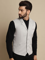 Thumbnail for Even Apparels Men's Grey Waistcoat with Notched Lapel - Distacart